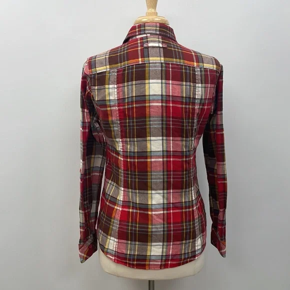 Duluth Trading Co. Tartan Plaid Crosscut Wicking Flannel Button Down Shirt XS - Picture 5 of 8